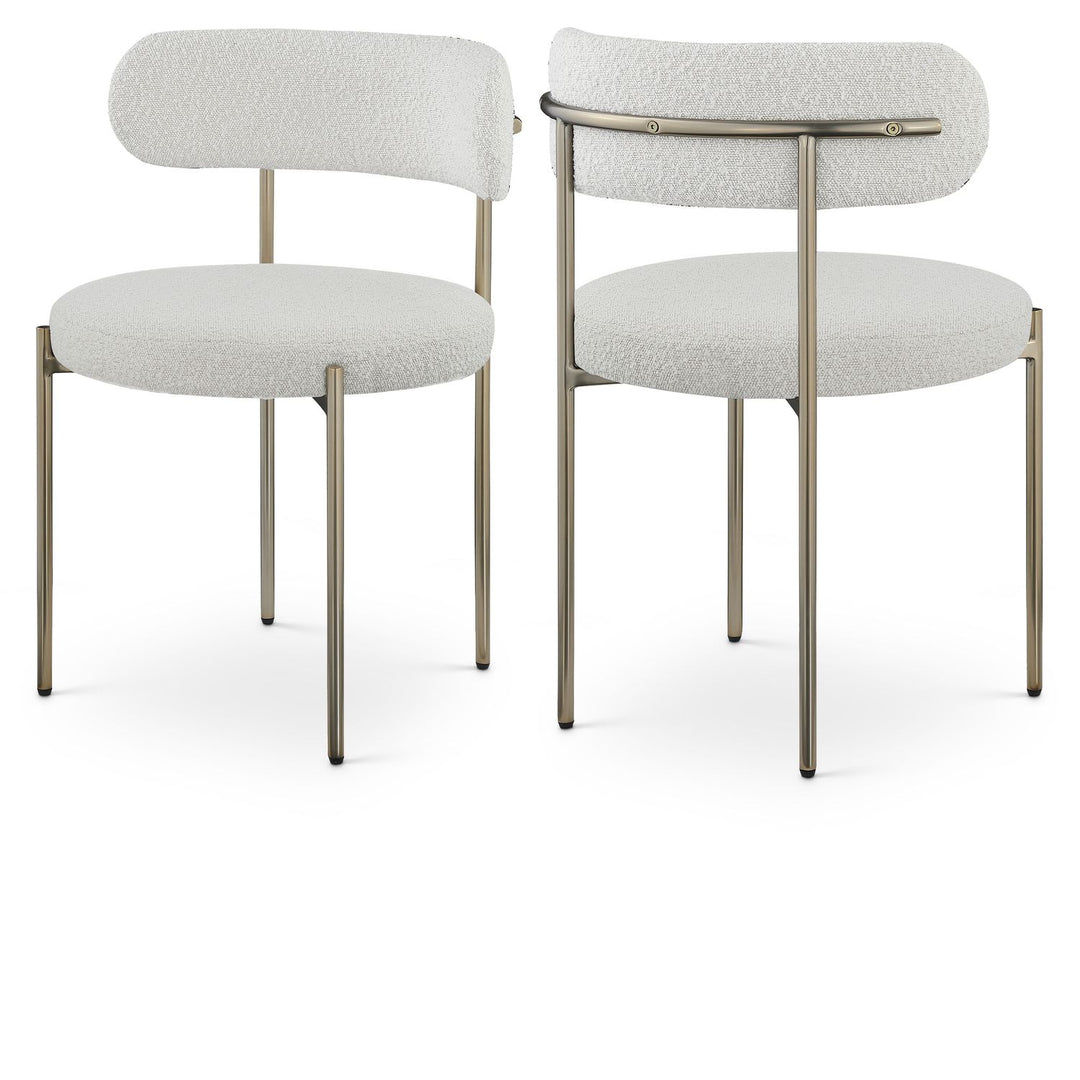 Beacon Cream Boucle Fabric Upholstered Dining Chair