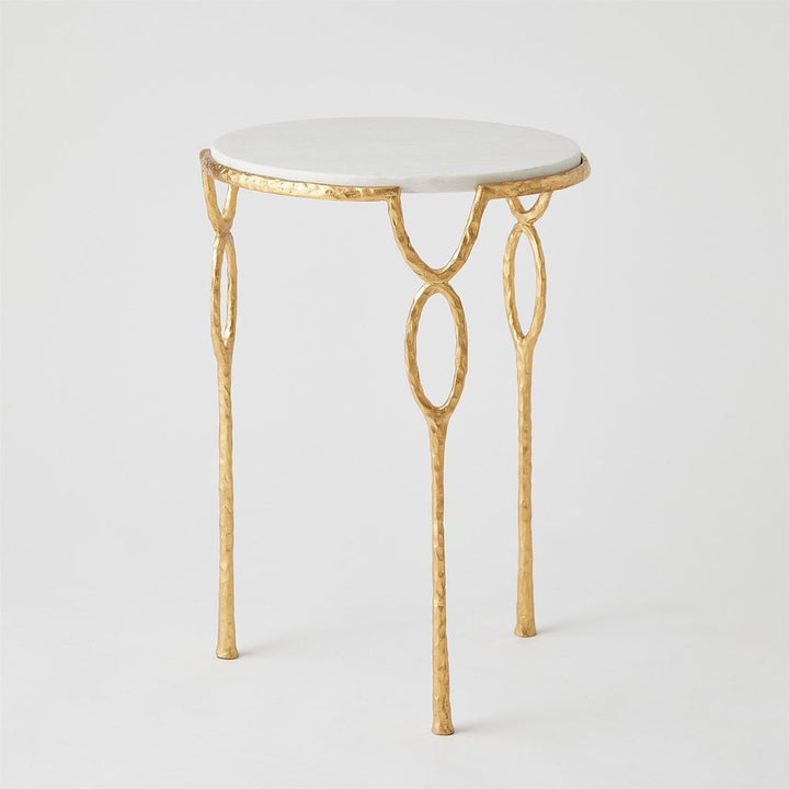 Side Tables Chiseled Loop Table-Gold Leaf