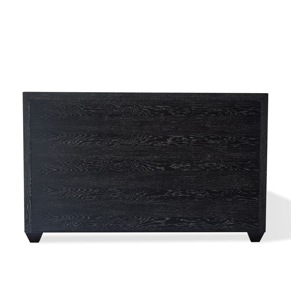 Brazil King Bed-Black Cerused Oak