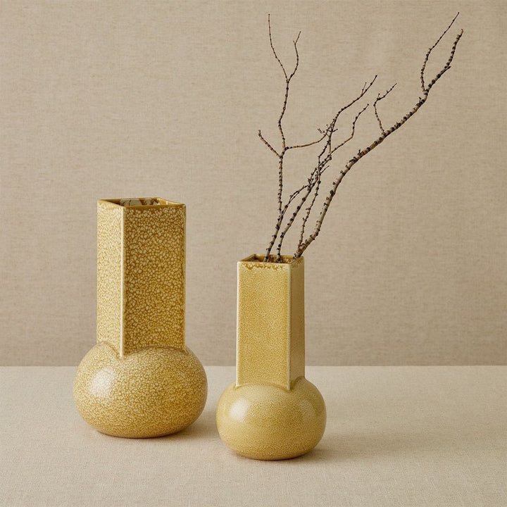 Vases Crocus Vase - Reactive Mustard Large