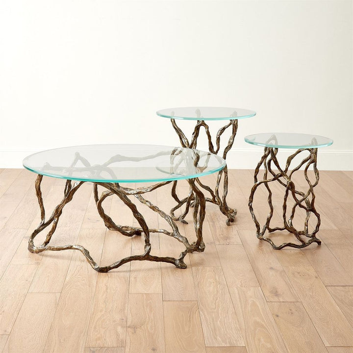 Side Tables Twistwood Side Table-Antique Brass