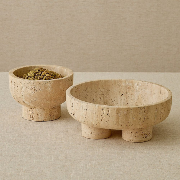 Priory Bowl-Travertine