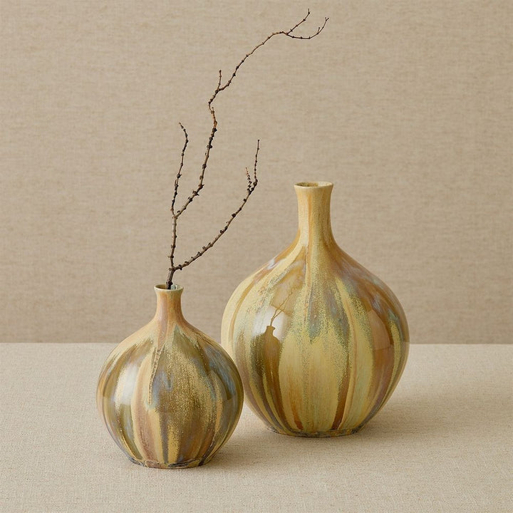 Vases Magma Bottle-Reactive Tan-Lg