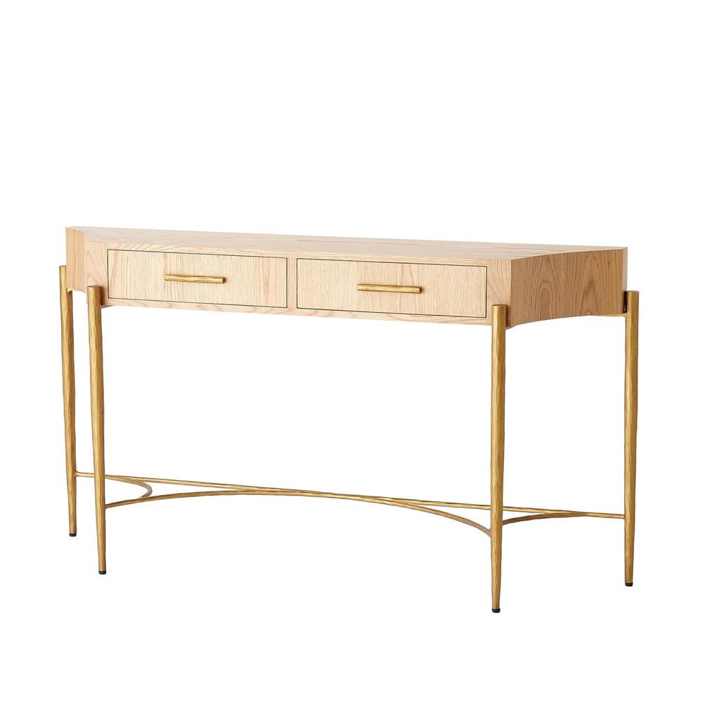Console Tables Breakfront Console-Natural/Gold