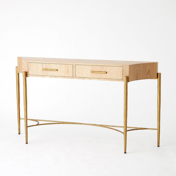 Console Tables Breakfront Console-Natural/Gold