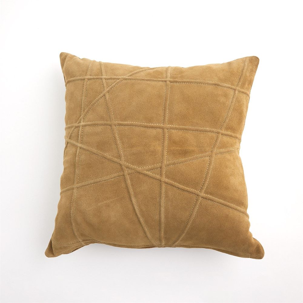Pillows Crossroads Suede Pillow-Camel