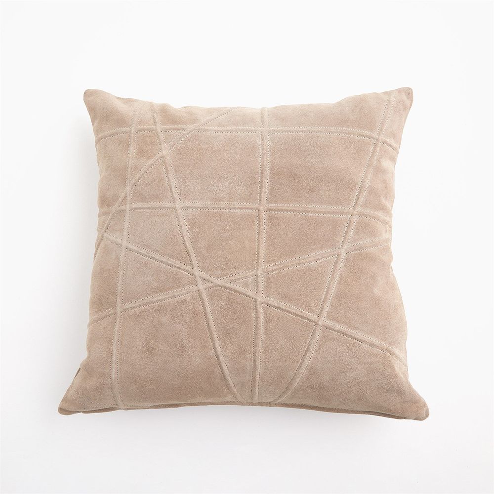 Pillows Crossroads Suede Pillow-Taupe