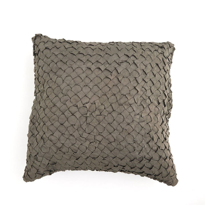 Pillows Diamond Ruche Pillow-Grey