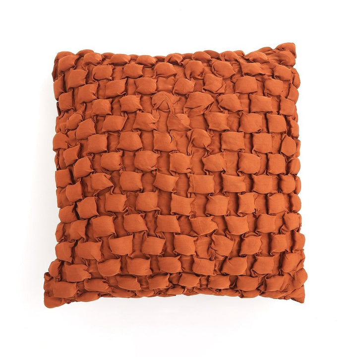 Pillows Square Ruche Pillow-Rust