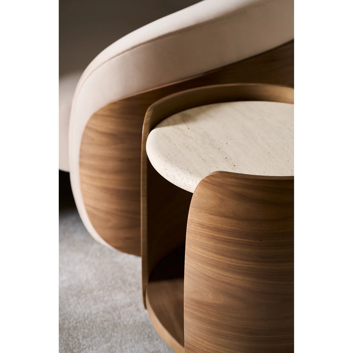 Fleur Side Table W/ Wood Shelf - image 6