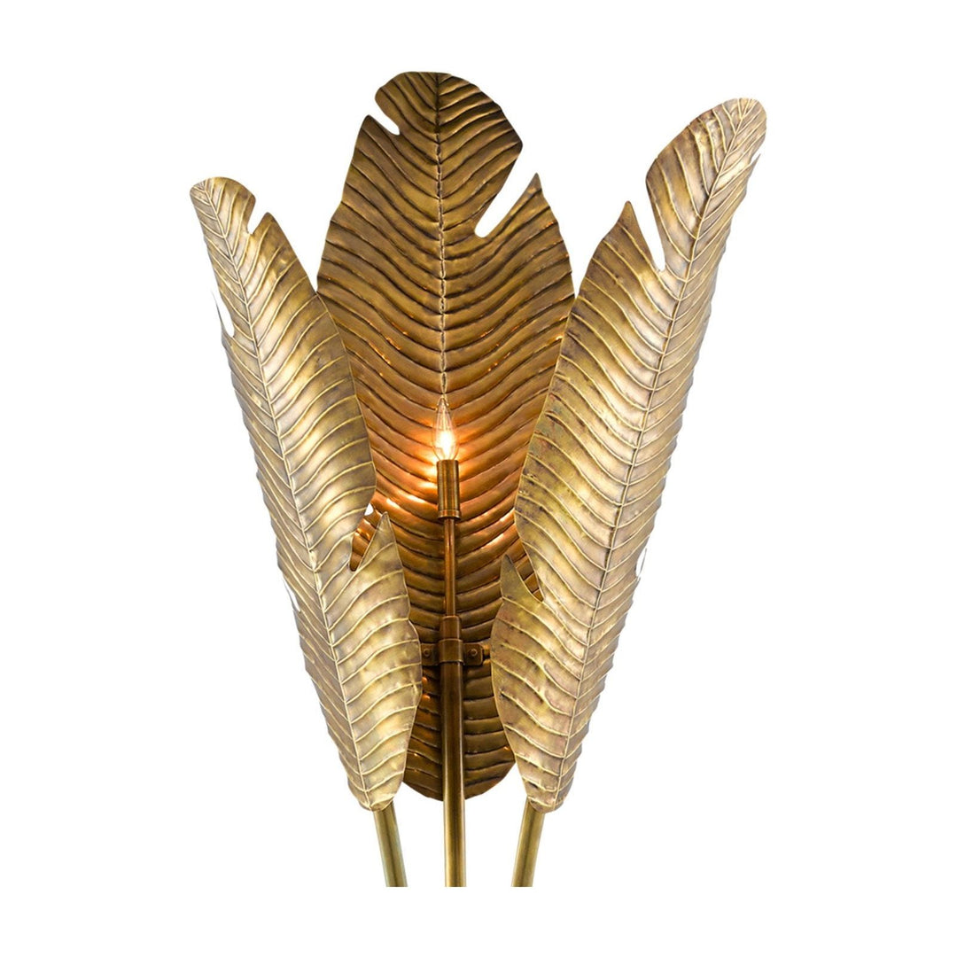 Tropical Large Brass Floor Lamp