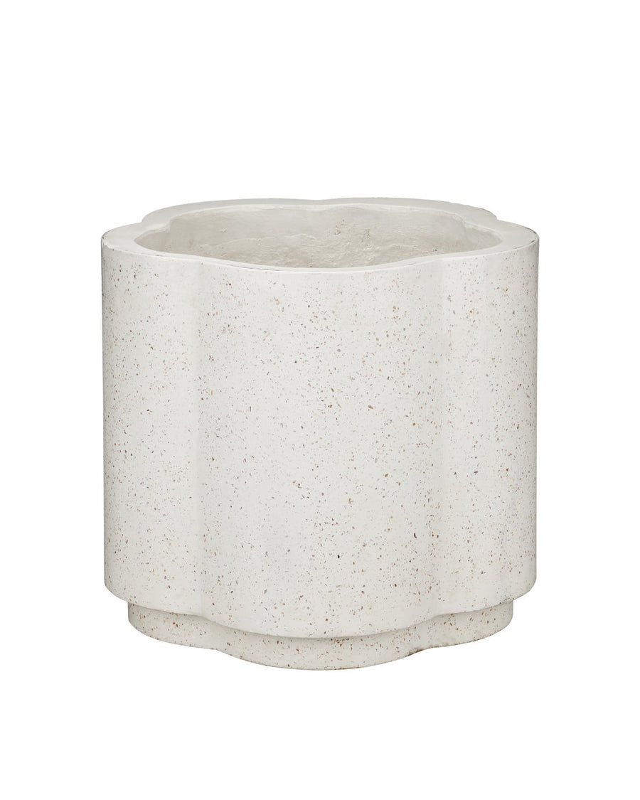 Outdoor Planters Smerlato Ivory Terrazzo Medium Planter