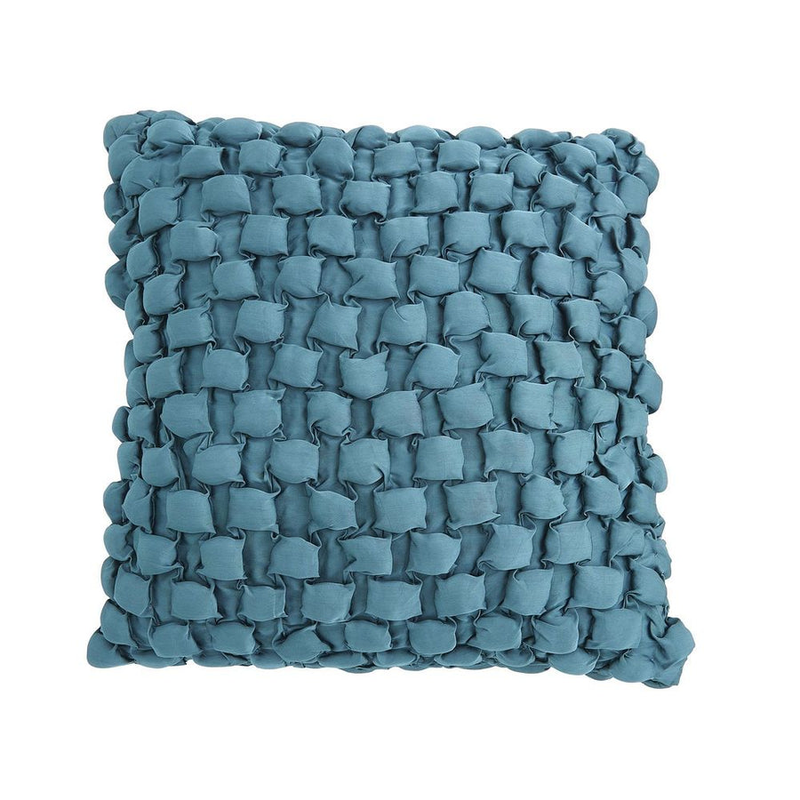 Pillows Square Ruche Pillow-Dusty Blue