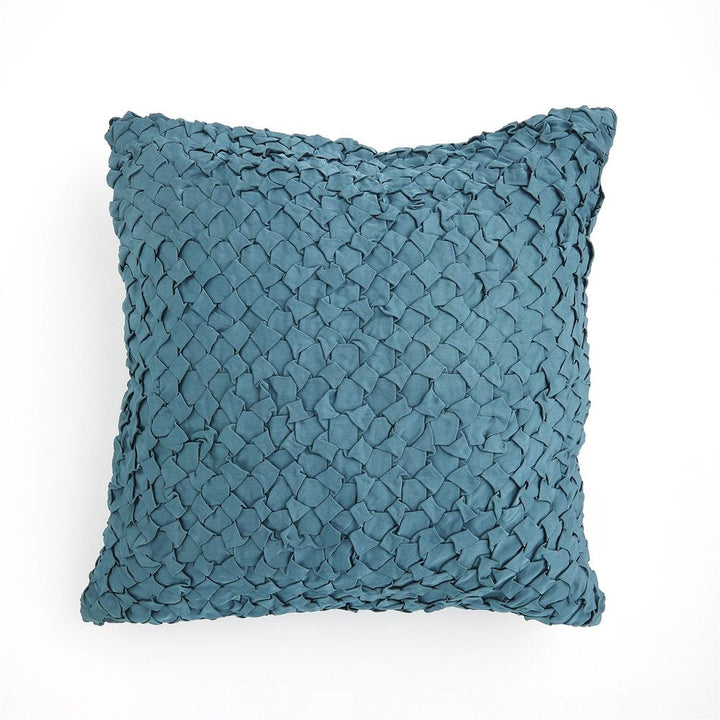 Pillows Diamond Ruche Pillow-Dusty Blue
