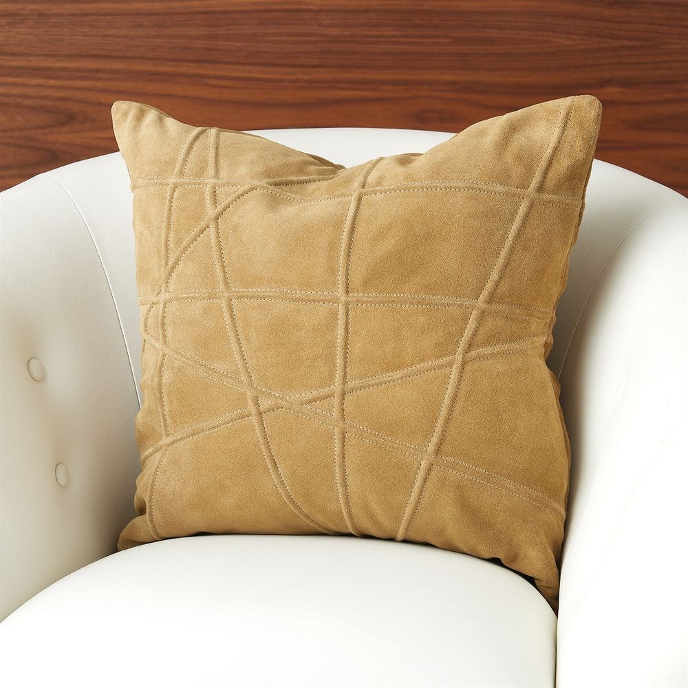 Pillows Crossroads Suede Pillow-Camel