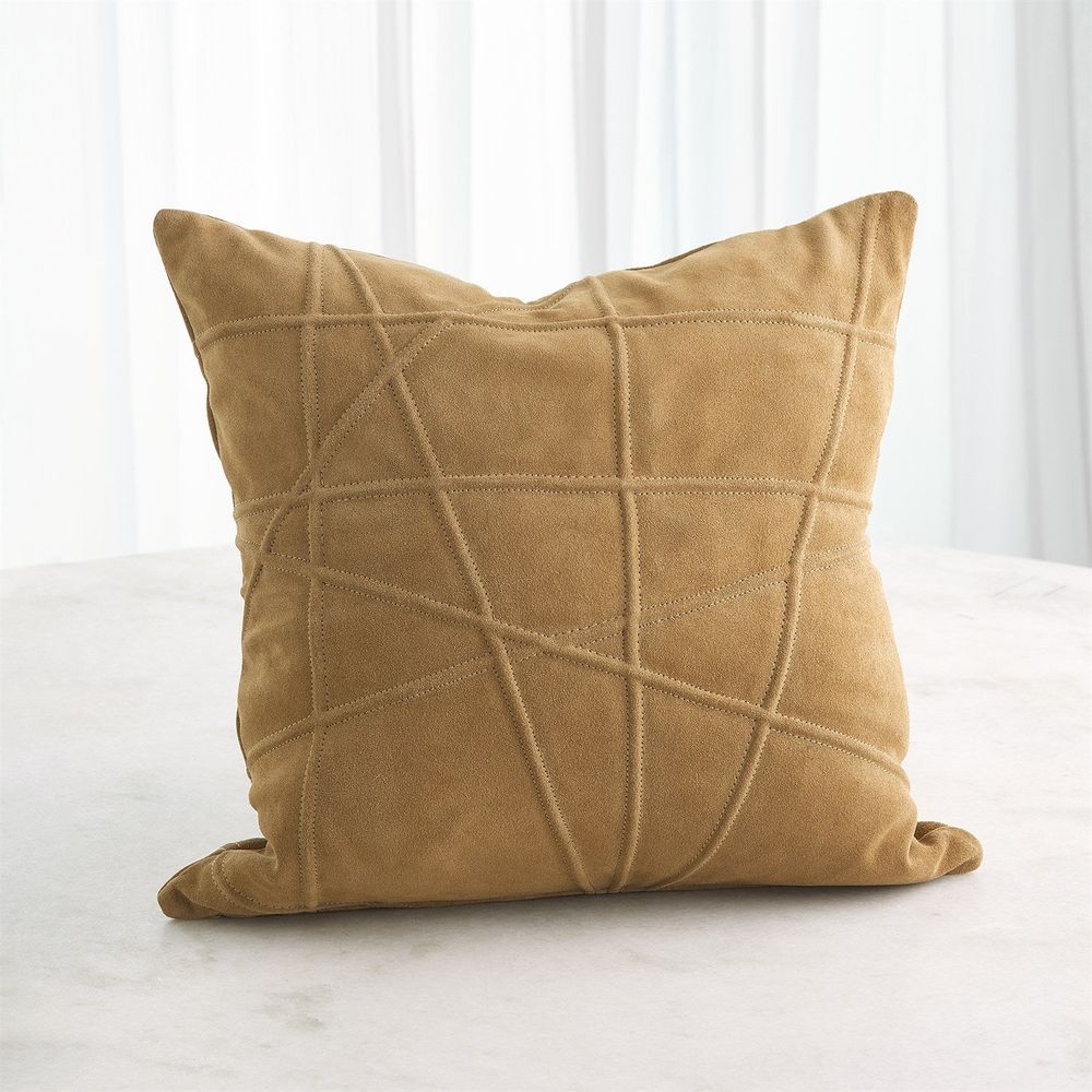 Pillows Crossroads Suede Pillow-Camel
