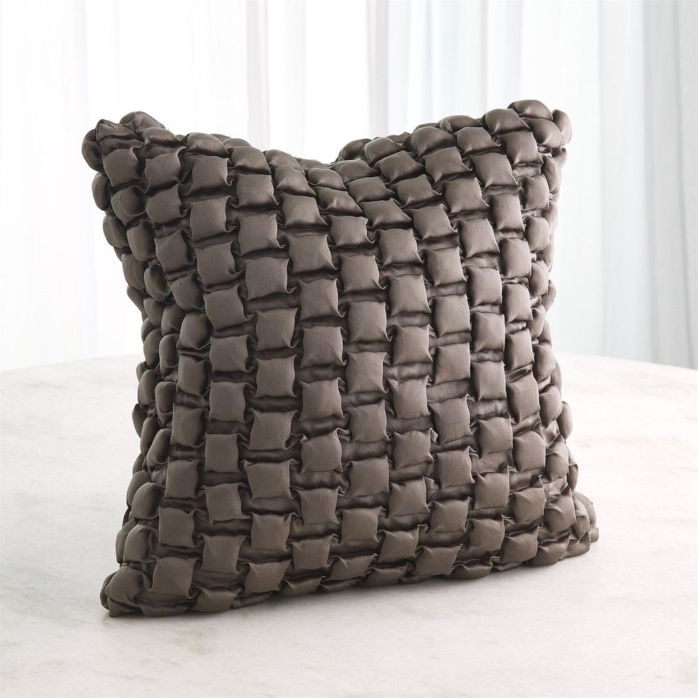 Pillows Square Ruche Pillow-Grey