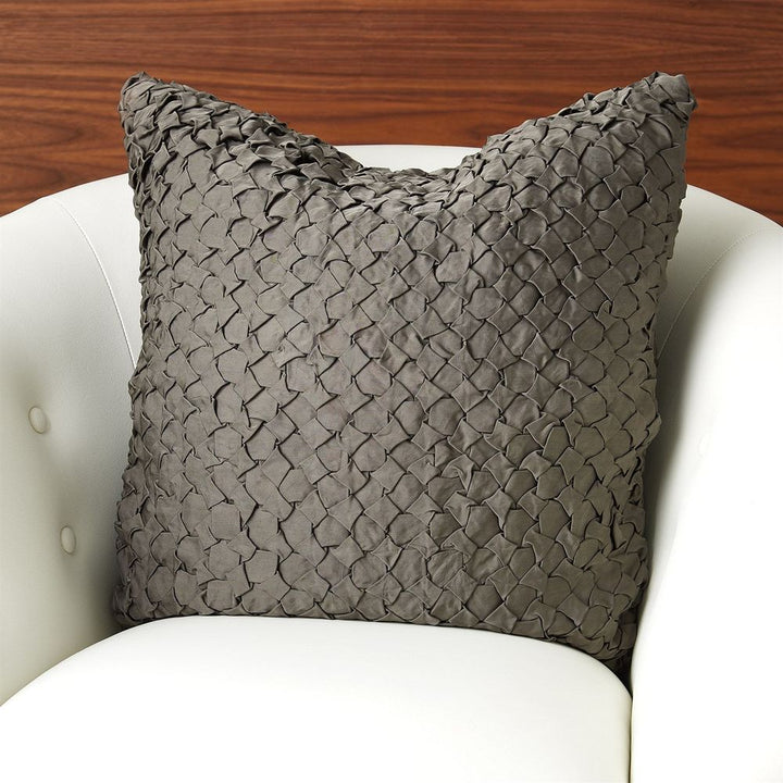 Pillows Diamond Ruche Pillow-Grey