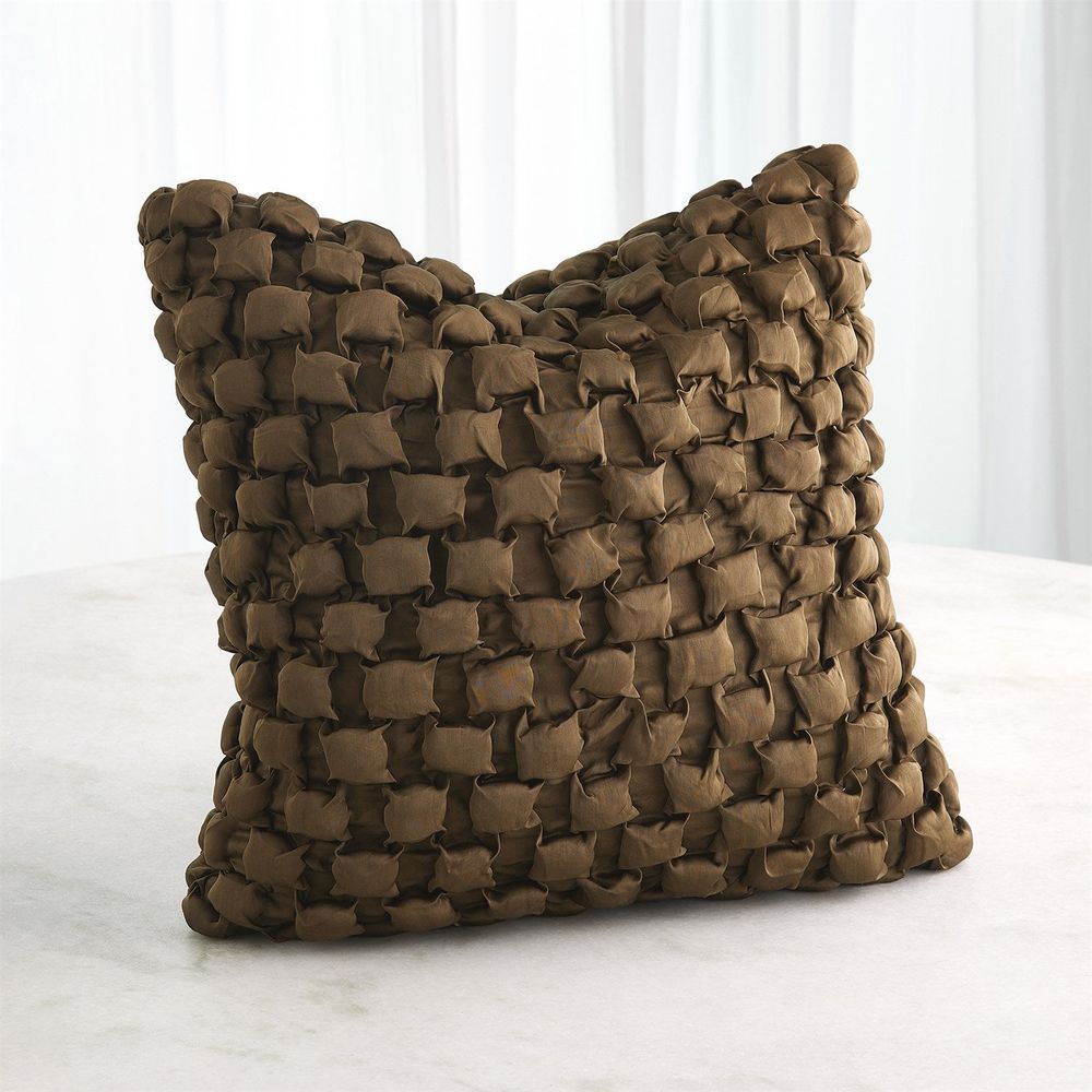 Pillows Square Ruche Pillow-Olive