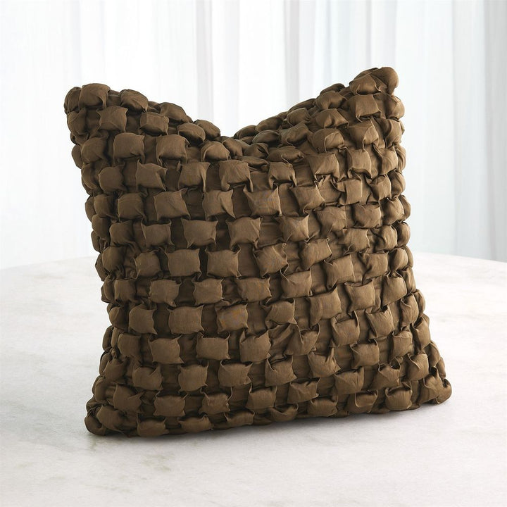 Pillows Square Ruche Pillow-Olive