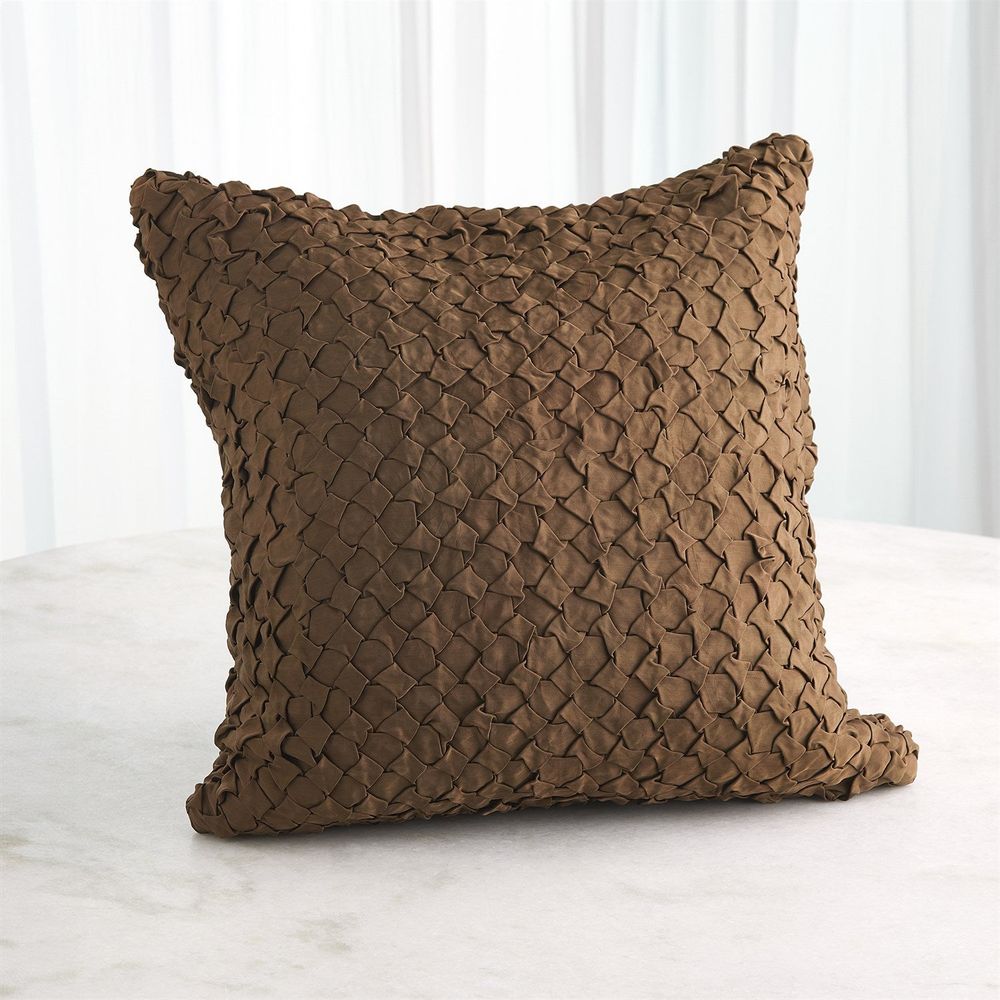 Pillows Diamond Ruche Pillow-Olive