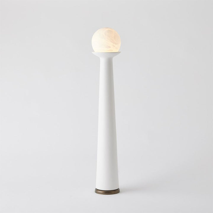Floor Lamps Alabaster Bulb Tower Lamp-White