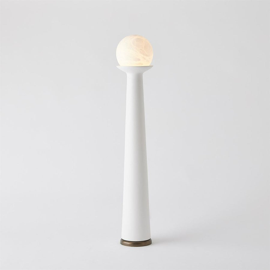 Floor Lamps Alabaster Bulb Tower Lamp-White
