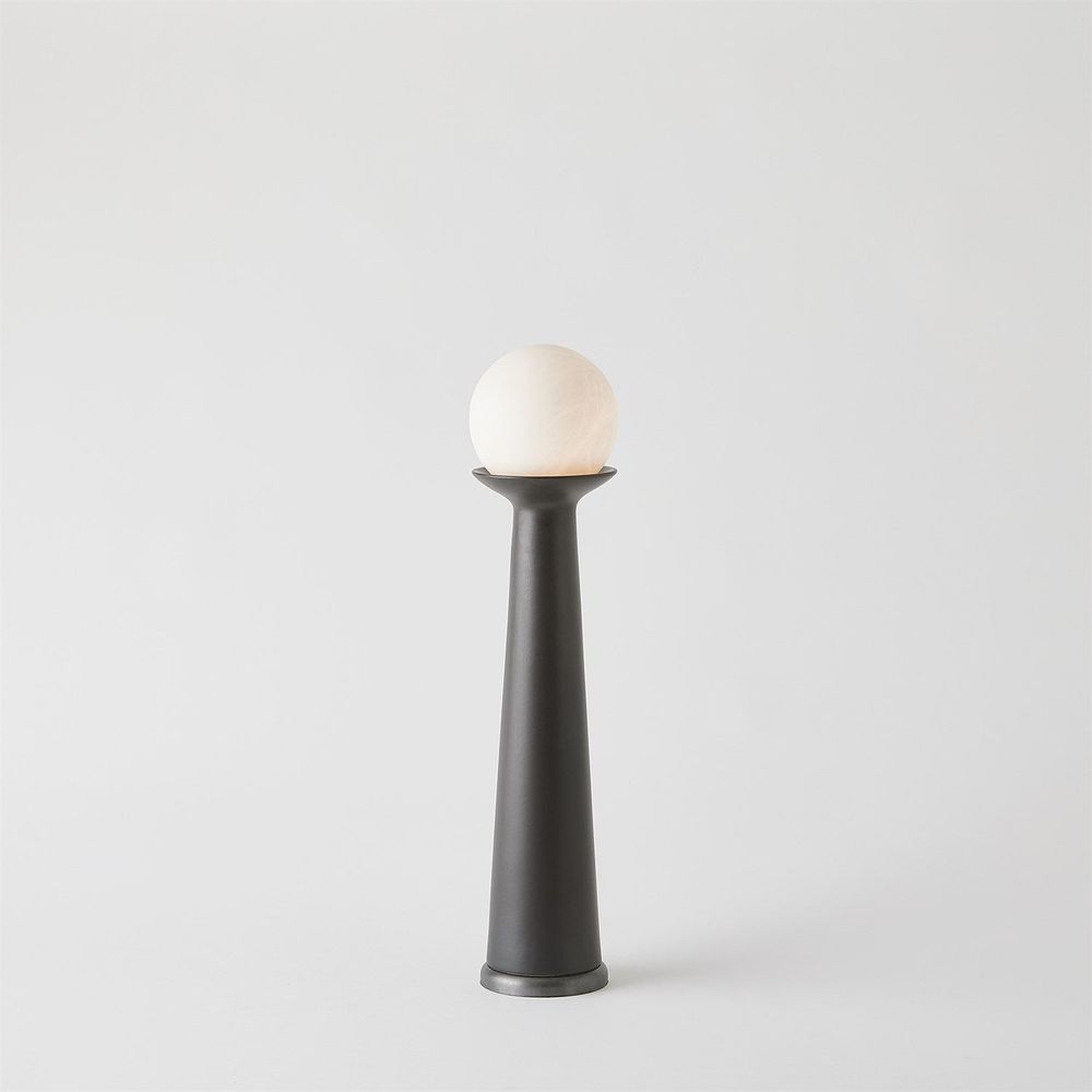 Floor Lamps Alabaster Bulb Tower Lamp-Black