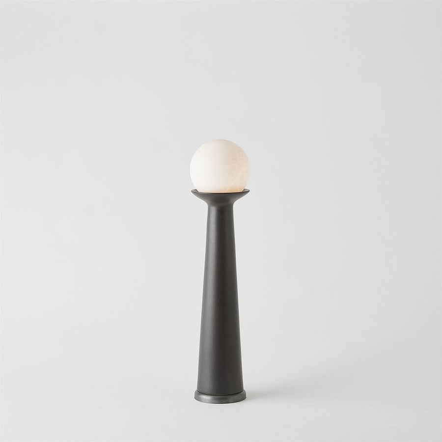 Floor Lamps Alabaster Bulb Tower Lamp-Black