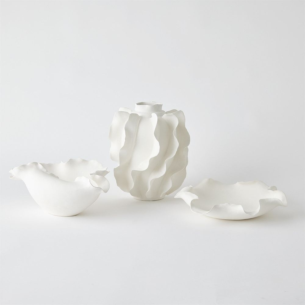 Vases Folios Vase-Matte White