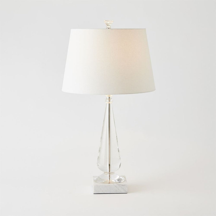 Table Lamps Tapered Crystal Lamp w/Marble Base