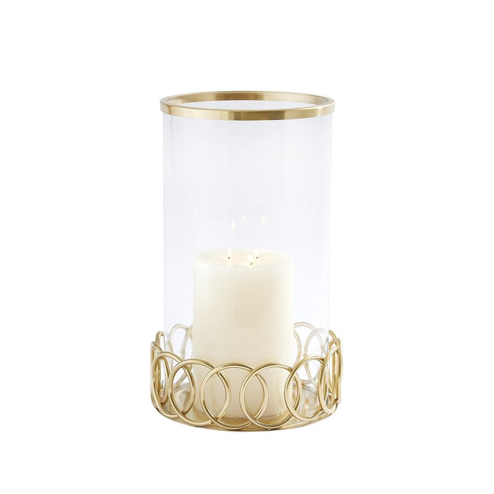 Candle Holders Loops Hurricane-Brass