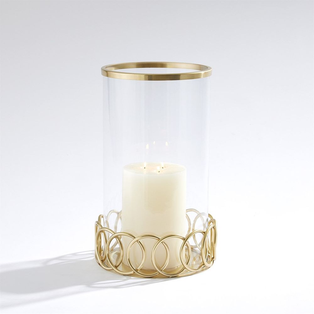 Candle Holders Loops Hurricane-Brass