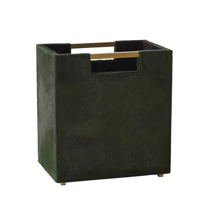 Wastebaskets Posh Wastebasket-Hair-On-Hide Green