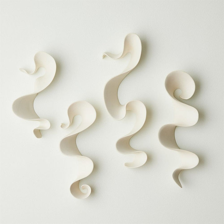 Decorative Objects Tempest Wall Ribbon-White-XLg