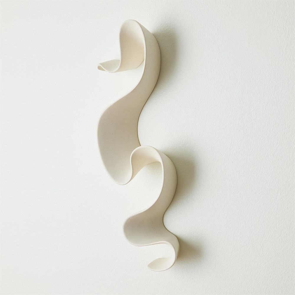 Decorative Objects Tempest Wall Ribbon - White Large