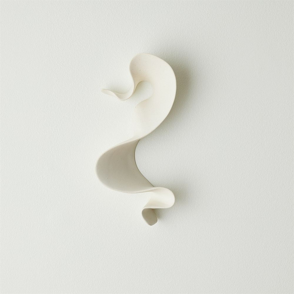 Decorative Objects Tempest Wall Ribbon-White-XLg