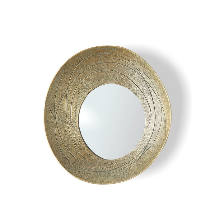 Saturn Mirror-Antique Gold-Med