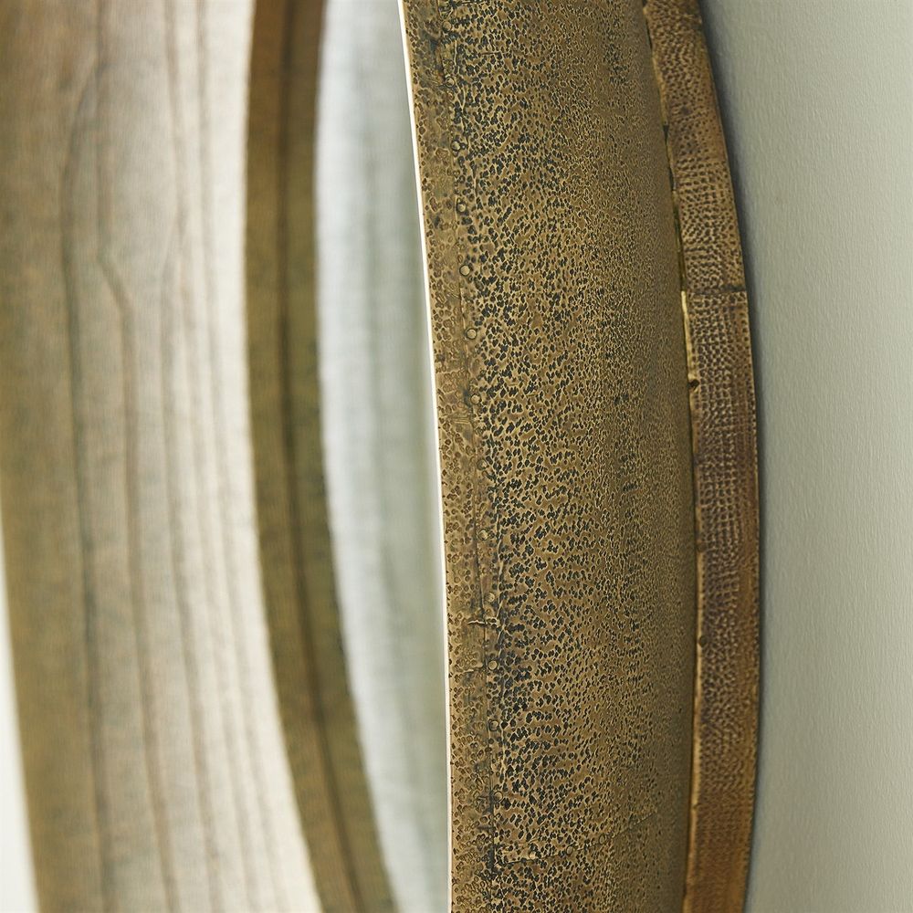 Saturn Mirror-Antique Gold-Med