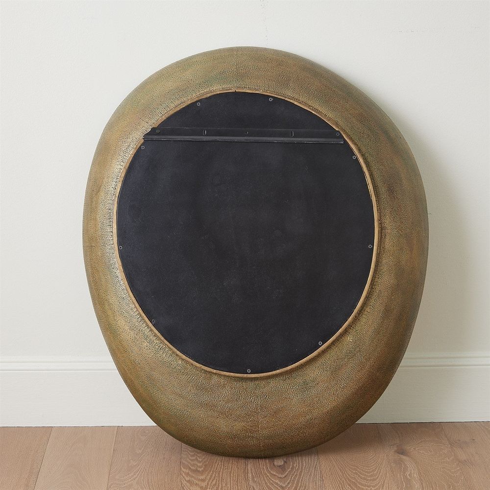 Saturn Mirror-Antique Gold-Med
