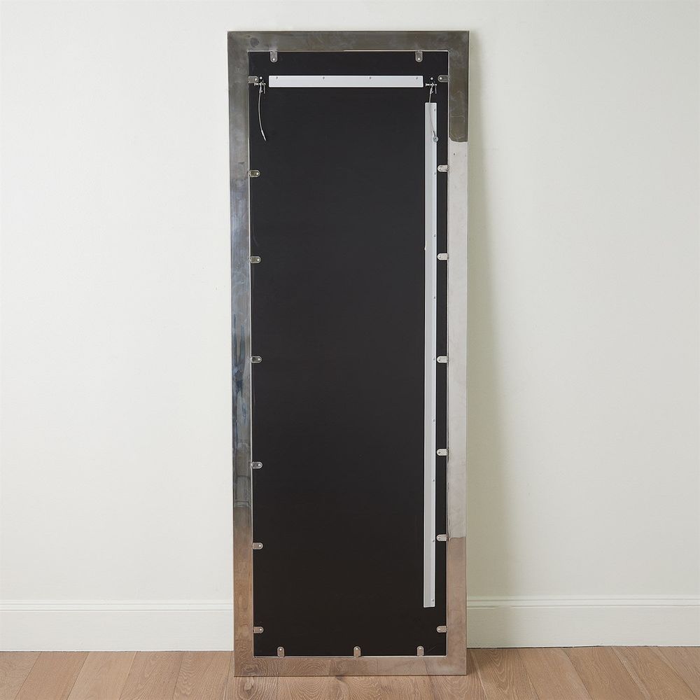 Bennett Floor Mirror-Nickel