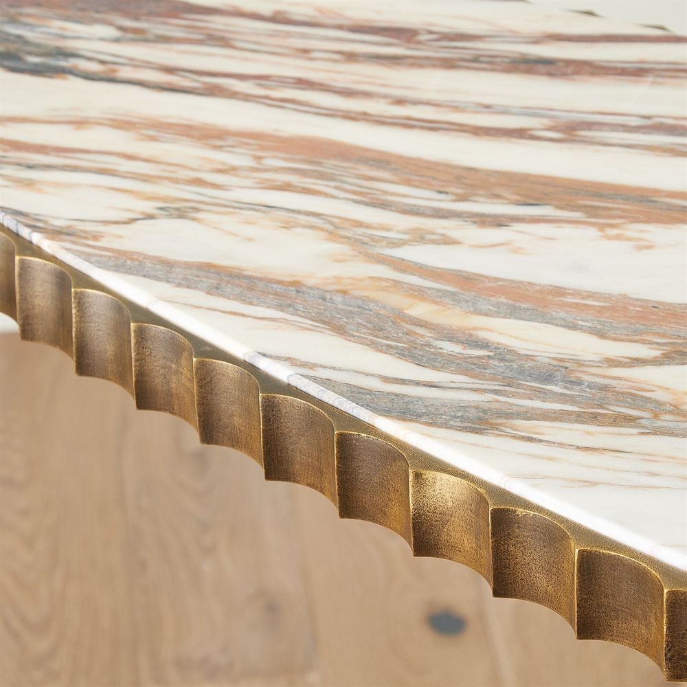 Liberty Console-Vintage Brass/Calacatta Gold Marble