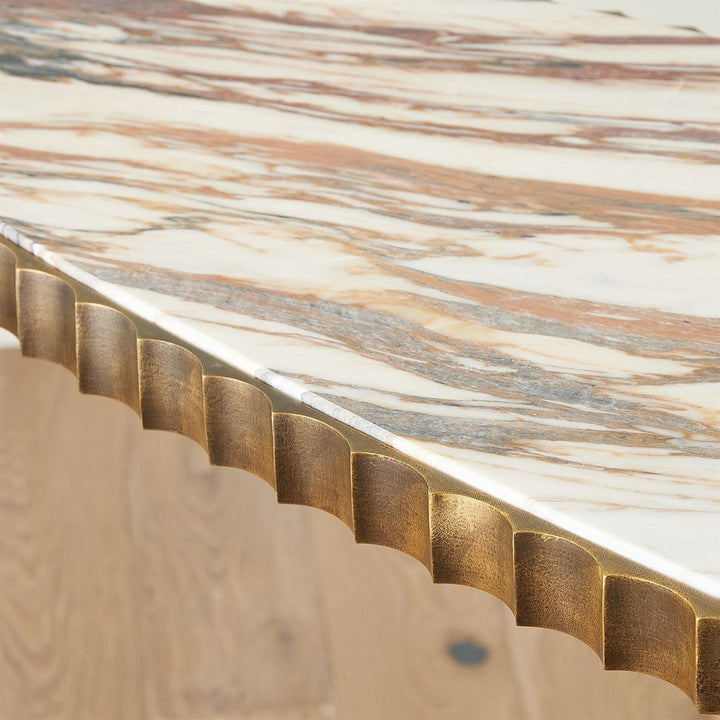 Liberty Console-Vintage Brass/Calacatta Gold Marble
