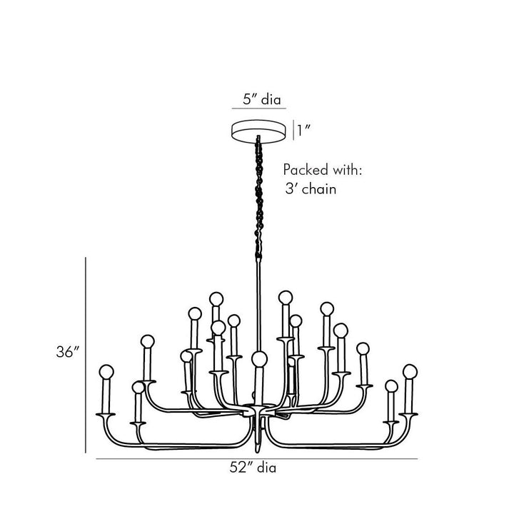 Hattie Large Chandelier - Black