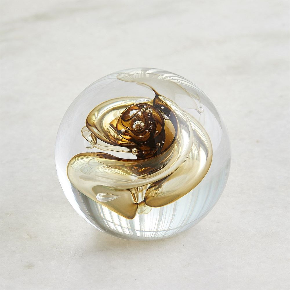 Decorative Objects Swirl Paperweight-Moss Green