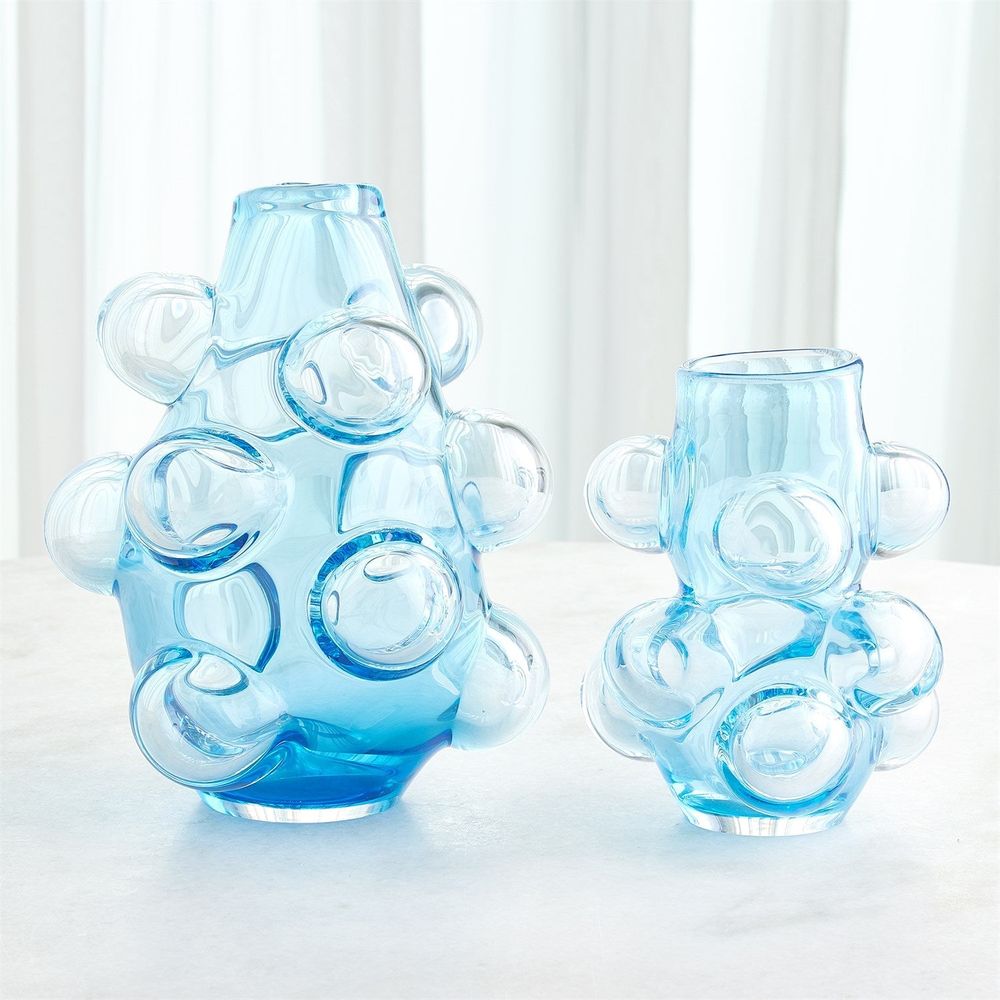 Vases Bubbled Vase-Blue-Lg