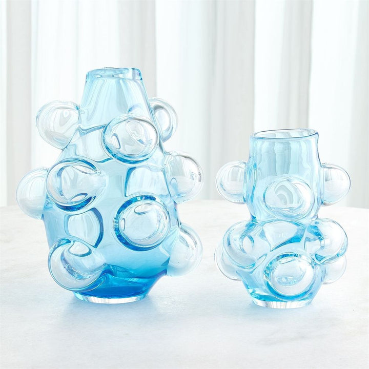 Vases Bubbled Vase-Blue-Sm