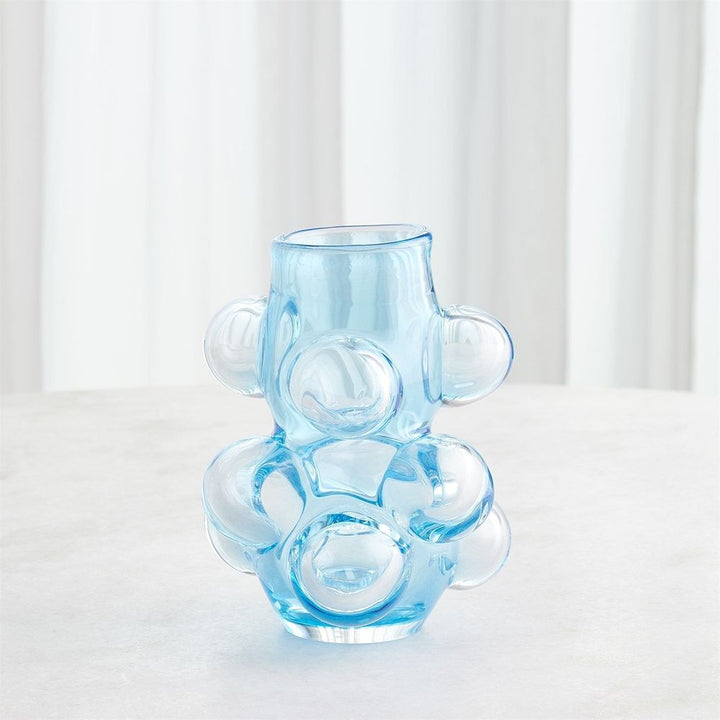 Bubbled Vase-Blue-Lg