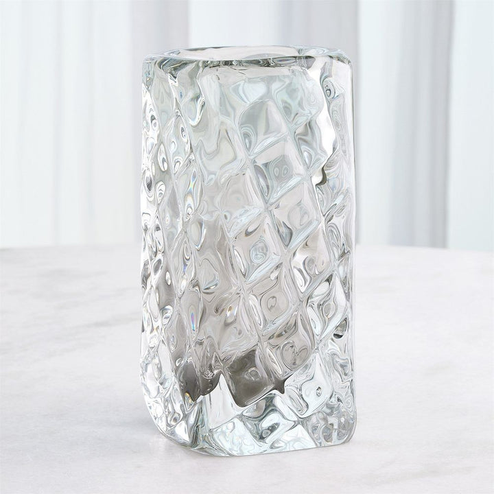 Quilted Vase-Grey-Tall