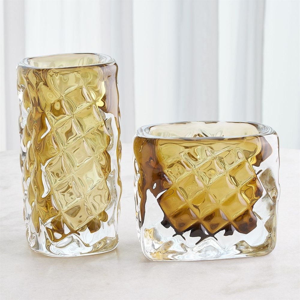 Vases Quilted Vase-Moss Green-Wide